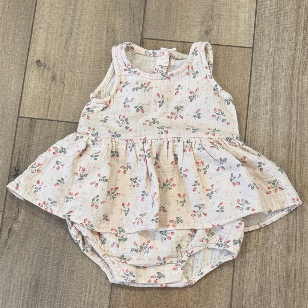 Quincy Mae Floral Diaper Cover Set - Cream and Pink